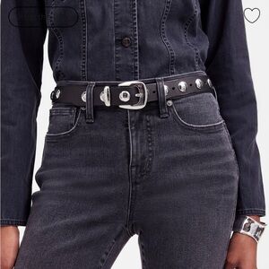 Madewell studded western belt black